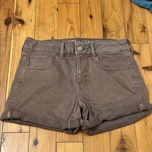 American Eagle Outfitters Brown Jean Shorts Casual Style